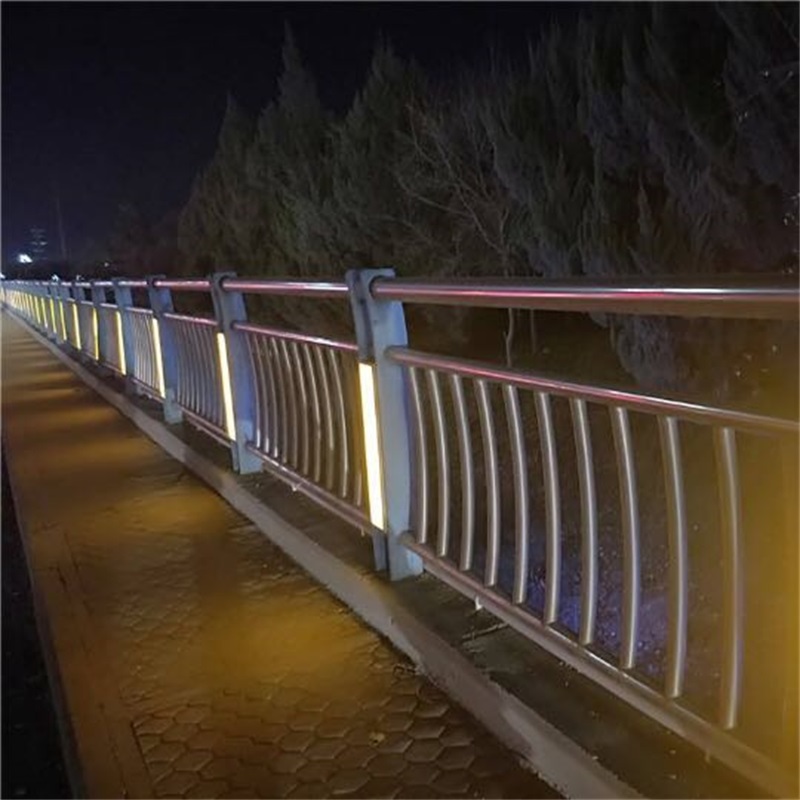 白银不锈钢桥梁河道灯光护栏